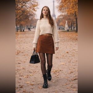 💃🏻RARE💃🏻 Suede Anthropologie NWT Retrofete Juana Suede Mini Skirt size XS.